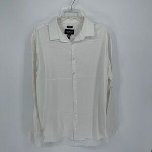 Awearness Kenneth Cole Men's White Non-Iron Slim Fit Dress Shirt 17.5 36/37 Tall